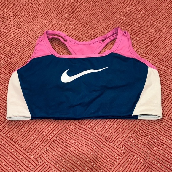 Nike Dri-fit athletic / Swim Top Blue and Pink with Racerback Design - Picture 1 of 15